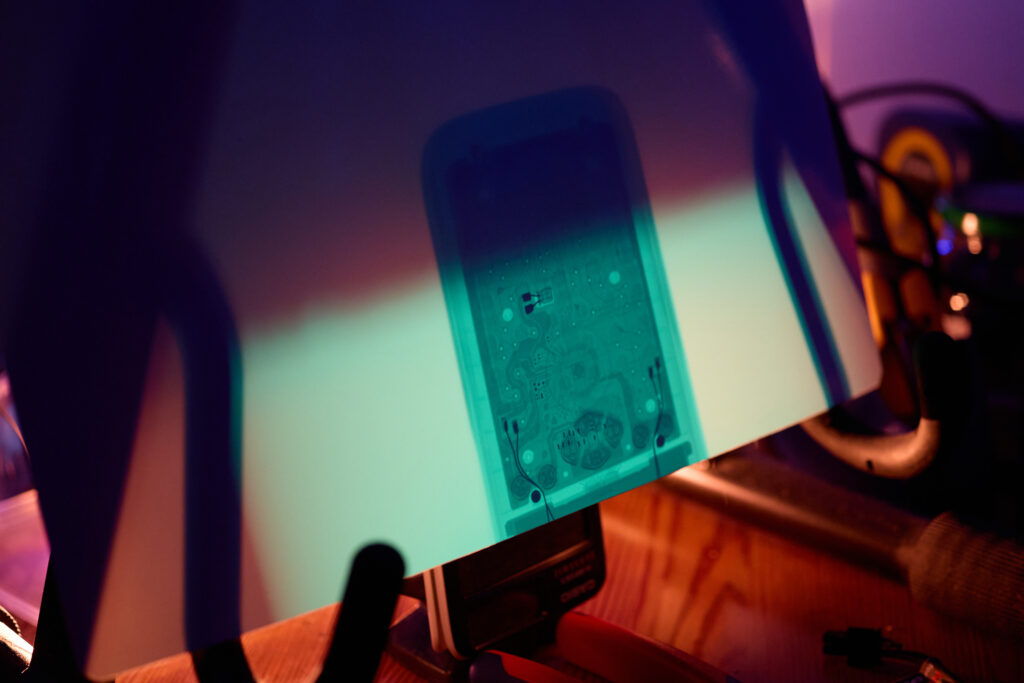 calculator image on the phosphor screen